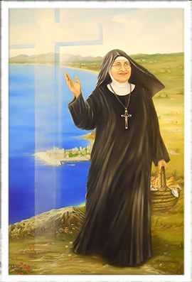 Suor Maria Di Gregorio all'aeroporto